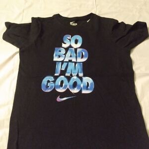 Nike Boy T-shirt, sz L, Black,  100% cotton pre-owned